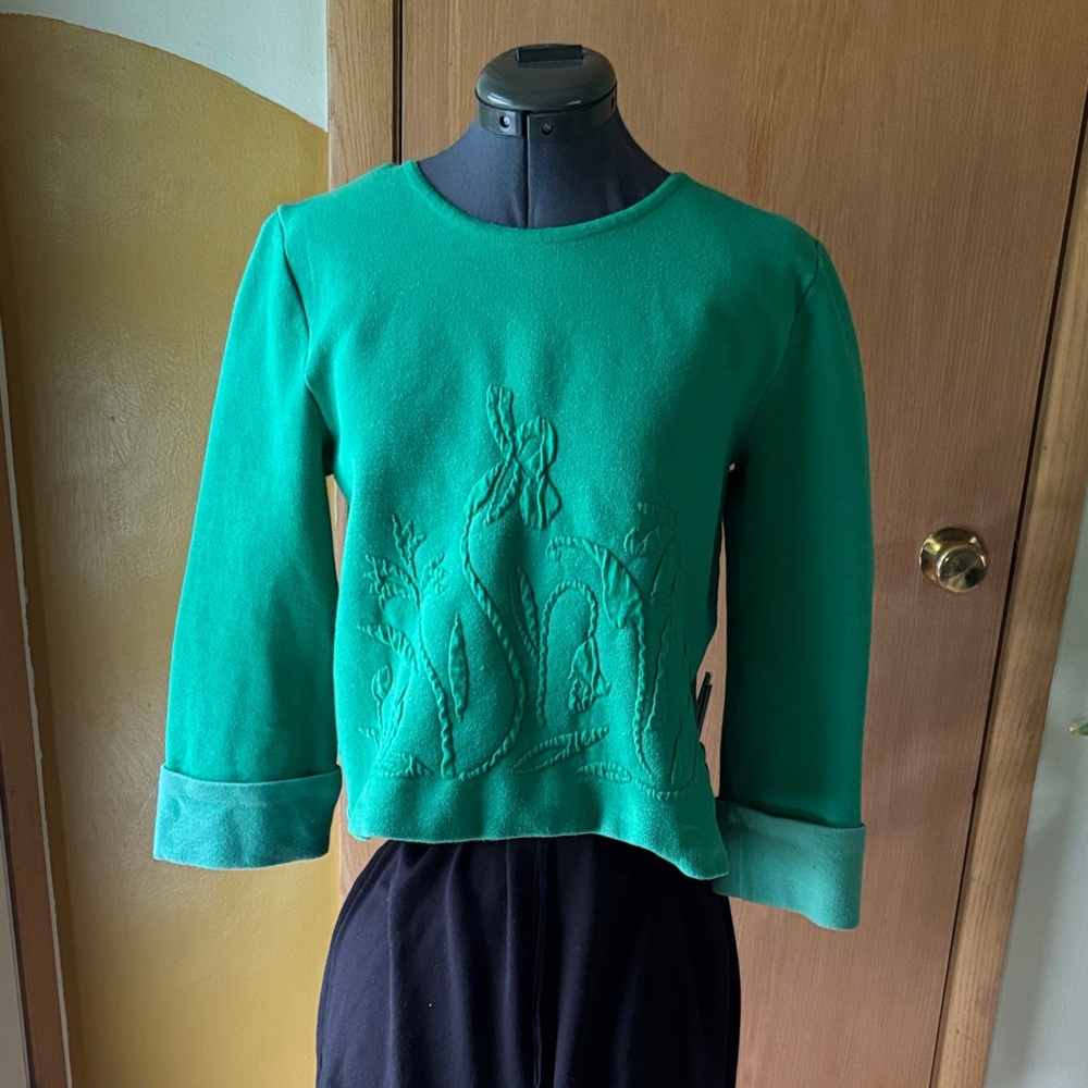 MOTH Anthropologie Floral Embroidered Women's Top